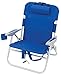 RIO beach Big Boy Folding 13 Inch High Seat Backpack Beach or Camping Chair, Navy
