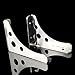 Alise 1 Pair Stainless Steel 4mm-Thick Heavy Duty Shelf Bracket Corner Brace Support Fastener 6 x 4 Inch Wall Hanging,J5206-2P Brushed Finish