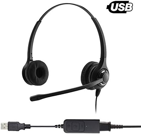 Project Telecom Professional Binaural Noise Cancelling USB Headset | Compatible with Blackberry Spark