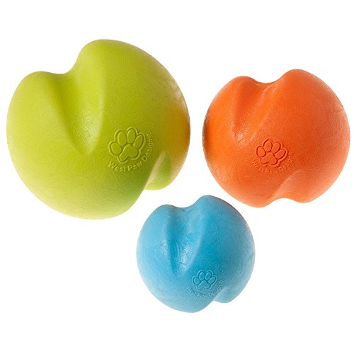 West Paw Zogoflex Jive Durable Nearly Indestructible Dog Ball Chew-Fetch-Play Dog Toy, 100% Guaranteed Tough, It Floats!, Made in USA, Small 2.6-Inch, Granny Smith - Thumbnail 4