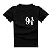 Peceony 9 3/4 Letter Print Women T-shirts Black L