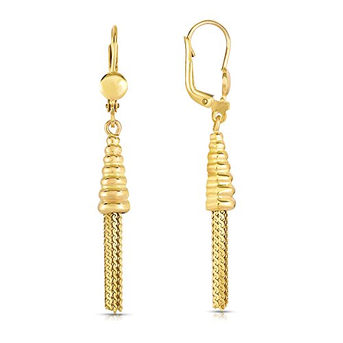 Mcs jewelry 10 karat yellow gold leverback drop danglin…
