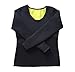 ValentinA Womens Body Shapers Long T-shirt Slimming Neoprene Vest Weight Loss Hot Sweat Shirt Black M = US Size XS-S