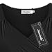 Ninedaily Women Tops Faux Wrap Tunic Front Pleated Blouse
