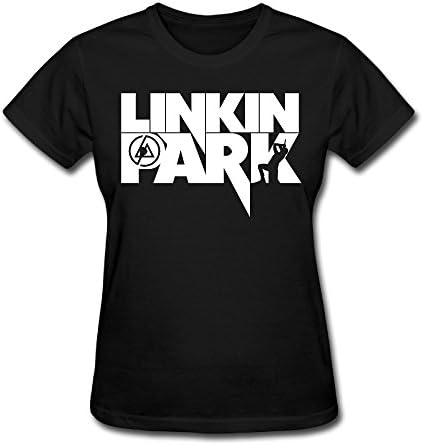 ALL4MUSIC Women's Chester Bennington Linkin Park Logo T-shirt - Black