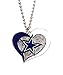 aminco NFL Dallas Cowboys Swirl Heart Pendant Necklace Silver, Size 4