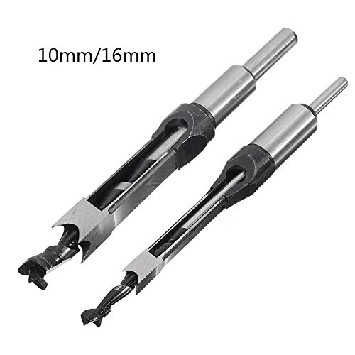 10mm/16mm Square Hole Mortiser Drill Bit Mortising Chisel Woodworking Electric Drill Tools Mayitr