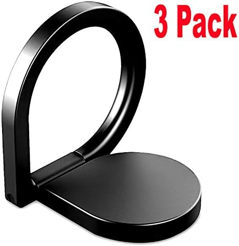 3Pack Cell Phone Ring Holder Stand Finger,iEugen Universal Kickstand Loop Mount Stent 360 Rotary Safe Hand Grip,Compatible with Car mount for iPhone X XS XR MAX 8 7 7Plus Samsung Galaxy S7 S8 LG-Black