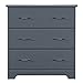 STORK CRAFT Brookside 3 Drawer Dresser (Gray) – Baby and Kids Bedroom Organizer, Nursery Chest, Storage Dresser With Drawers, Universal Design