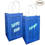 Maplelon Game Party Bags, Supply Drop Birthday Party Favor Bag, Drop Box Treat Bag, Gift Goodie Bag - 12 Pack