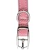 BINGPET BA2042 Bow Tie Crystal Boy Girl Dog Collar Fancy Designer Bling Rhinestone Collars for Dogs, Pink M