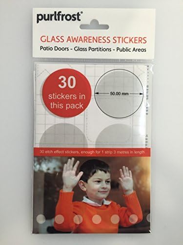 GENUINE PURLFROST branded Etch effect safety stickers for glass. Circles. by Purlfrost
