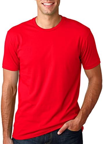 Next Level Men's Fitted Set in 1X1 Baby T-Shirt, Red, XX-Large