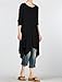 Mordenmiss Women's Handkerchief Hem Tunic Tops Basic Shirt 11 Colors Size 2XL Black