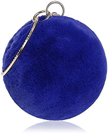 Asdflina Ladies Clutch Bag Women's Clutch Purse Crossbody Shoulder Handbag Round Ball Evening Bag Cocktail Party Wedding Shoulder Bag Evening Handbag Purse Wedding Party (Color : Blue)