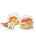 CYFELLBIU 100 pieces of plastic single cup cake muffin dome box box cup pod