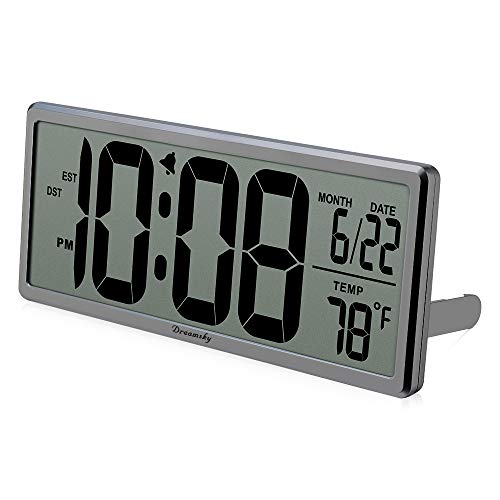 Buy DreamSky Extra Large Digital Wall Clock, Desk Clock, Auto Time Self Setting Alarm Clock