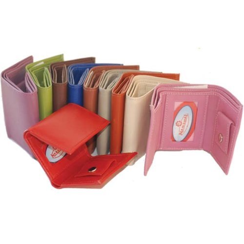 Leather Kids Wallet MultiColor #825COL (Brown)