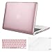 MOSISO Plastic Hard Shell Case & Keyboard Cover & Screen Protector Only Compatible with MacBook Pro 13 inch (A1278, Old Version with CD-ROM), Release Early 2012/2011/2010/2009/2008, Rose Gold