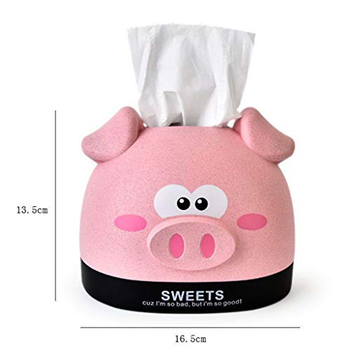 MOVEmen Storage Box Tissue Box Covers Cartoon Pig Shape Paper Napkin Organizer Case Holders Storage Box Piggy Bank Coin Purse Wallet Decorative Frame Gift Box Cosmetic Box Toilet Paper Box (Pink) - Thumbnail 5