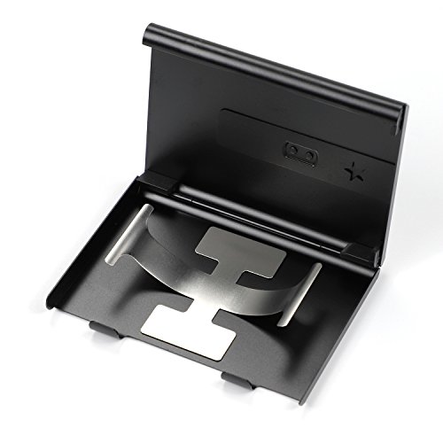 Business Card Holder Case, AHGXH Thumb Slider Business Card Organizer Stainless Steel Name ID Card Case Slim Metal Card Case Holder, Black