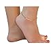 Daycindy Monolayer Coin Anklets with Turquoise Beads Beach Disc Foot Chain for Women