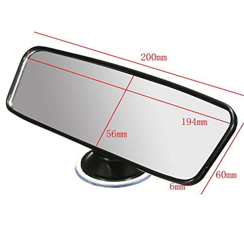 Miaomiaogo Universal 200mm Car Truck Wide Flat Interior Rear View Mirror Vehicle Suction Stick Rearview Mirror