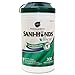 Sani Professional Sani-Professional Sani-Hands II Wipes, 7 1/2 x 5 1/2, 300 Wipes/Can - six canisters of 300 wipes each.