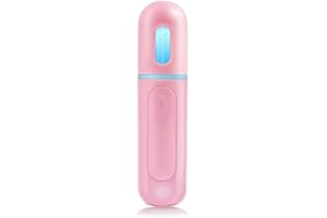 YUNYILAN Nano Facial Mister, Portable Mini Cool Mist Facial Steamer Moisturizing Hydrating Face Sprayer for Skin Care, Makeup, Cleaning Pores，Eyelash Extensions，Summer Cool (Pink)