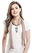 Elegant Charm Owl Pendant Jewelry Necklace Scarf, Dark Khaki