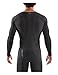 Skins Men's RY400 Compression Long Sleeve Recovery Top, Graphite/Blue, Large