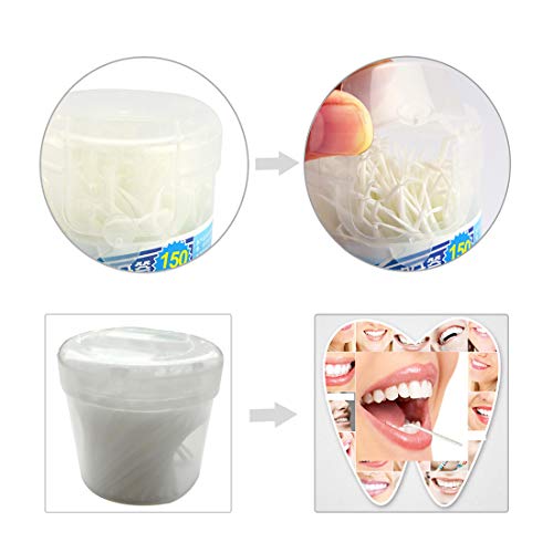 Ninetonine 150 Pcs Household Restaurant Plastic Curved Hook Toothpicks