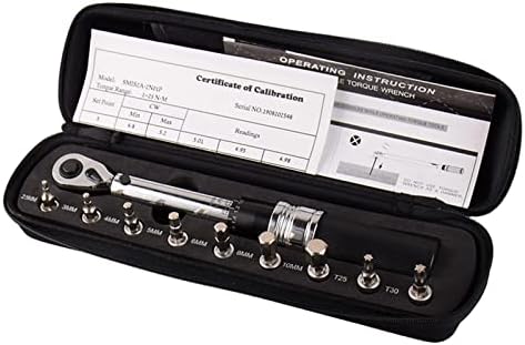 Bisofice Torque Wrench,1/4 DR 1-25Nm Mini Adjustable Bike Torque
