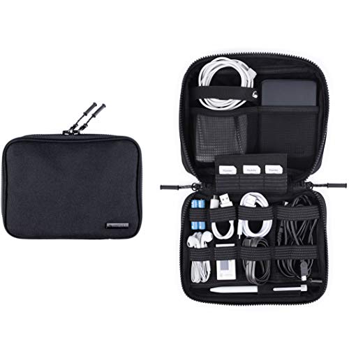 Comfyable Wire Organizer Bag, Power Charging Cord Travel Case, Computer Accessories for Apple Accessory, Cable Wire Gadget Storage Case Holder Black