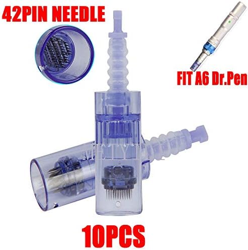 MEIYILI 10Pcs Cartridges Fit For Dr.Pen Ultima A6 Skin CARE MTS Therapy,For Permanent Makeup Pen Tattoo Pen (42 Bayonet Slot)
