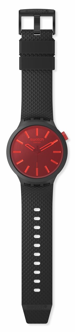 Swatch Big Bold Biosourced Unisex Watch Casual Plastic Black Automatic Waterproof Midnight Mode