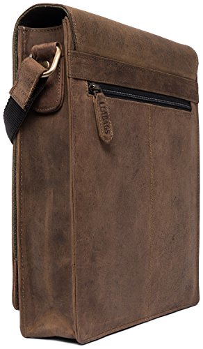 LEABAGS London genuine buffalo leather crossbody bag in vintage style - SugarCane