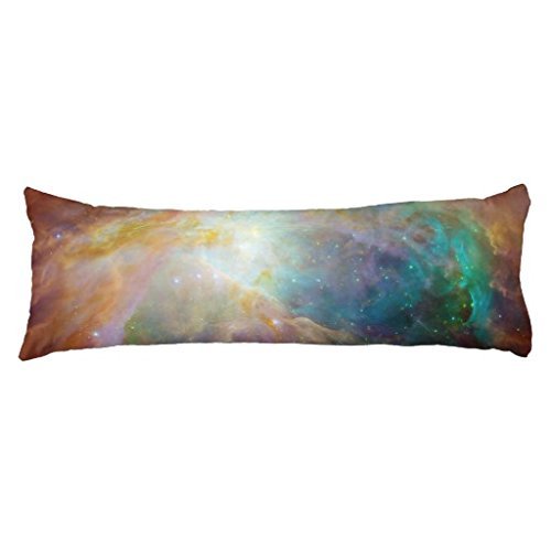 Yohoba Aqua Green Orion Nebula Cotton linen Body Pillowcase Pillow Cover With Double Sided 20"x54"