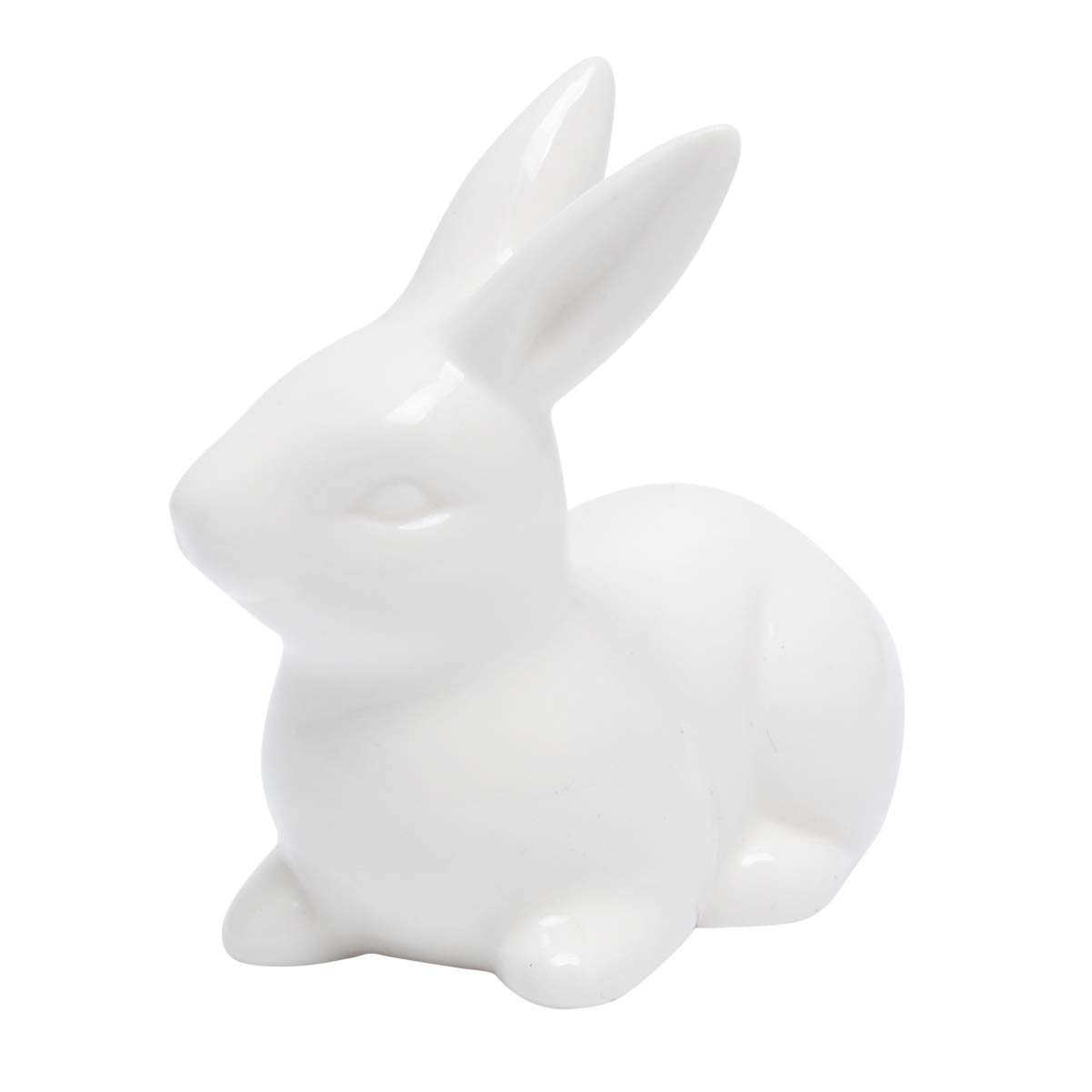 BESPORTBLE Ceramic Rabbit Figurines Easter Rabbit Bunny Statue Mini Animal Art Sculpture Desktop Art Decoration for Home Office (Style D)
