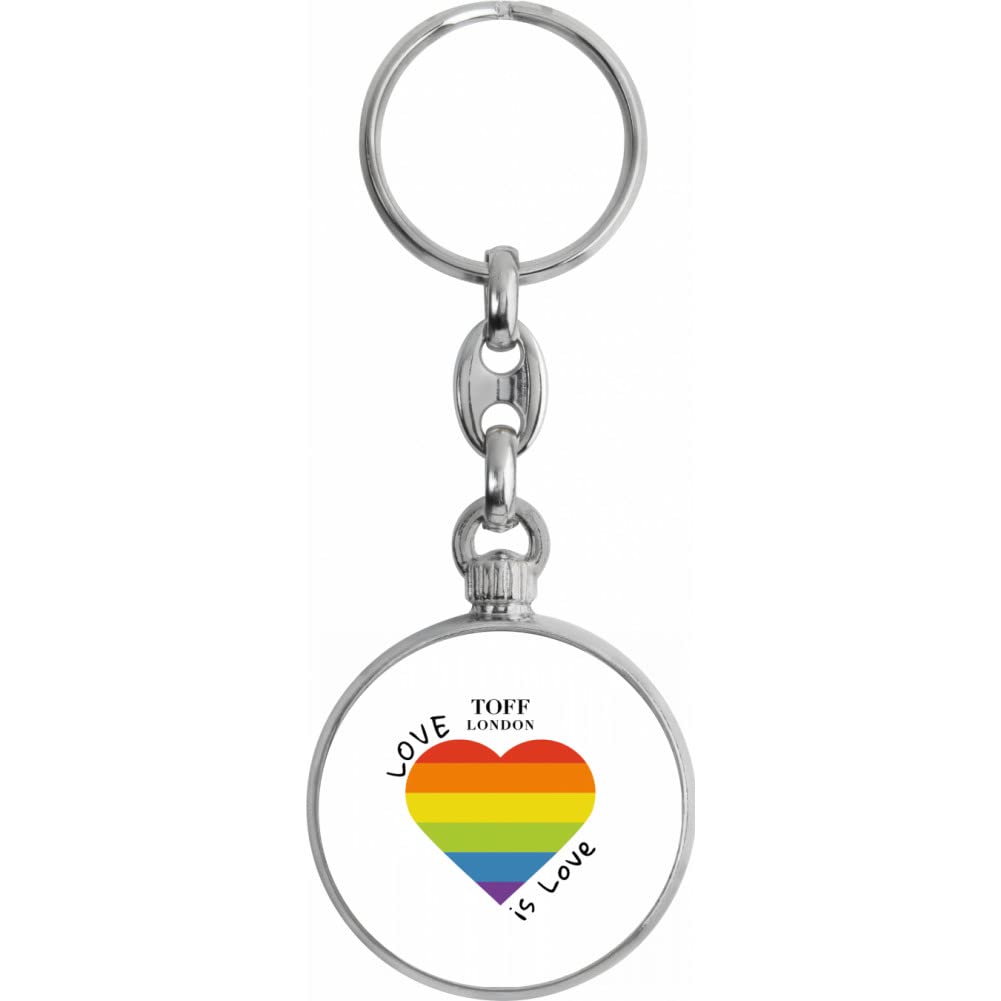 Toff London Pride Heart Love Is Love Keyring