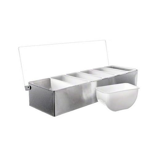 TableCraft Condiment Caddy, Pizza Topping Station, Stainless Steel Base ...