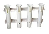 Brocraft Tackle Rack Fishing Rod Holder 4-Rod White