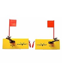 Krazywolf   Tabla de planchar (P007, P009), incluye sistema de bandera de resorte, izquierda y derecha, L8 x W3 pulgadas, L10 x W3.5 pulgadas, par, amarillo