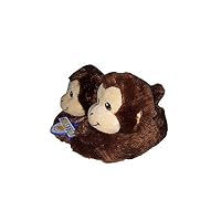Esquire Footwear Build-A-Bear Workshop Smiley Monkey Character Slippers - Small Brown