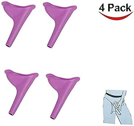 PRINTEMPS 4 Pack Purple Urination Device Stand Up Pee Piss Urine Urinate Device Camping Travel Hiking Urinal