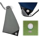 Magnetic 4-in-1 Multi Tool Golf Towel - Magnetic Towel - Silicone Brush - Groove Cleaner - Bag Clip - Microfiber Waffle Design - Men's and Women's Golf - Golf Gifts