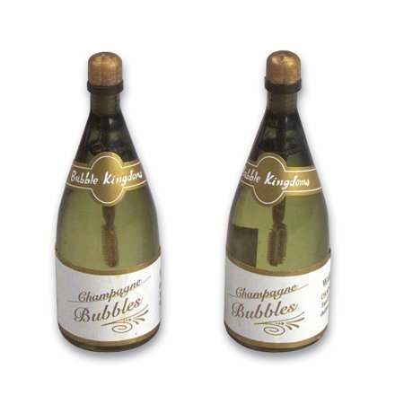 Champagne bottle shaped blowing bubbles 2 dozen