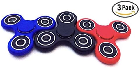 3-Sided Fingertip Gyro Fidget Spinners - ADHD Fidget Spinner 3-Piece Bundle