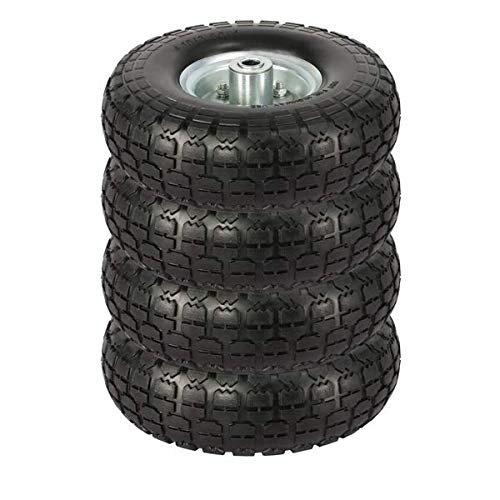 Yaheetech Solid Wheelbarrow Tires Sack Truck Cart Wheel 5/8-inch Bearings for Wagon/Lawn/Garden/Beach/Trolley 4/8/12 Pack 10-inch (8)