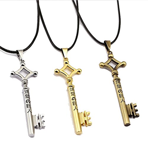 Touirch Anime Attack on Titan Eren Yeager Key Alloy Cosplay Necklace